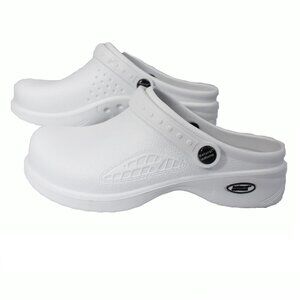 NEW WOMEN'S WHITE ULTRA-LITE CLOGS WITH STRAP SIZE 8